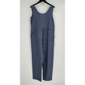 Pinstripe Promesa Jumpsuit! Chambray Blend Print. Stripes
